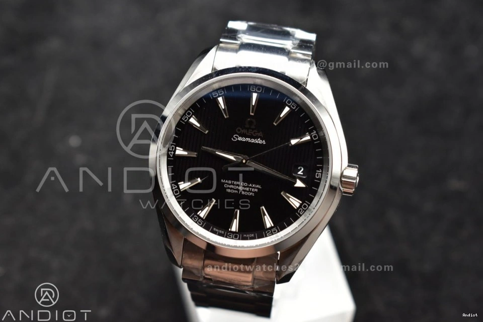 On Terra Best A8500 VSF Black Edition Vertical 1:1 SS Dial Bracelet SS Aqua 150M 1218